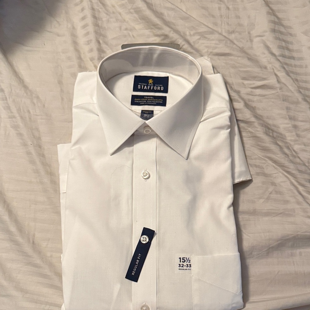 Stafford Men's Classic White Dress Shirt